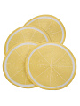 Набор салфеток полимер, 38х38 см, круглый, 4 шт, для стола, Лимон, МП, Y4-9137 - фото 5