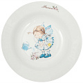 Тарелка детская керамика, Феечки, 200 мл, глубокая, Кубаньфарфор, белая, 055/8