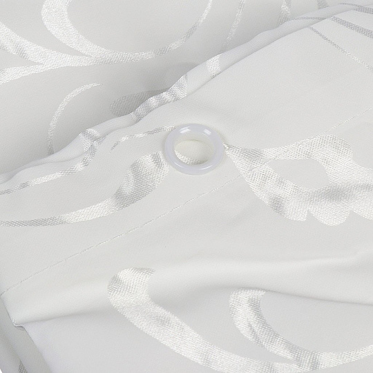 Штора для ванн 180х200 см, полиэстер, Swensa, Cadence, белая, SWC-90-78