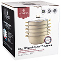 Кастрюля-мантоварка Agness 6,1 л 28x12/28х7,3/28х7,3/28х7,3/28х7,3 см, 936-144 - фото 2
