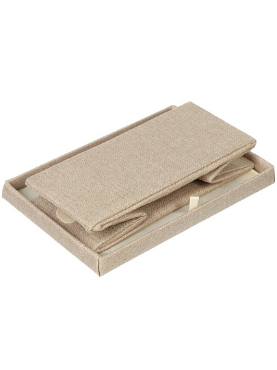 Кофр для хранения, 1 секция, с крышкой, складной, 28х19х13 см, с ручкой, бежевый, A290092