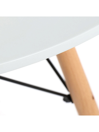 Стол обеденный 73х90 см, МДФ, белый, Фэшн, YTST-001d90-wht