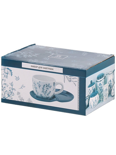 Чайная пара керамика, 2 предмета, на 1 персону, 500 мл, Dolomite, Луговые травы, 23х15х10.5 см, L2520927, подарочная упаковка