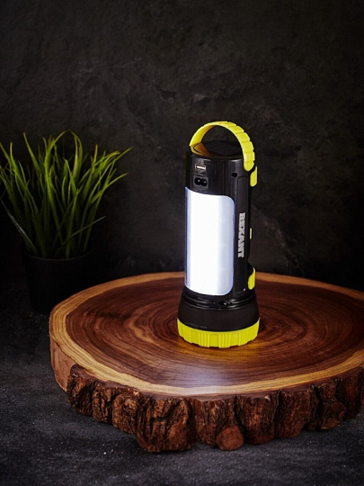 Фонарь встроенный аккумулятор, прожектор, Rexant, Forpost LED, зарядка от сети 220 В, пластик, солнечная панель, 75-7822