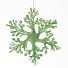 Елочное украшение Снежинка, зеленое, 14.5х14.5 см, SYYKLB-182261 - фото 2