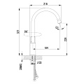 Смеситель для кухни, Lemark, Plus Grace, с картриджем, хром, LM1505C - фото 2