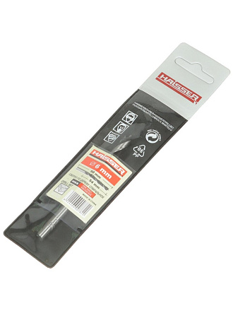 Сверло по дереву, винтовое, Haisser, диаметр 6 мм, HS100304