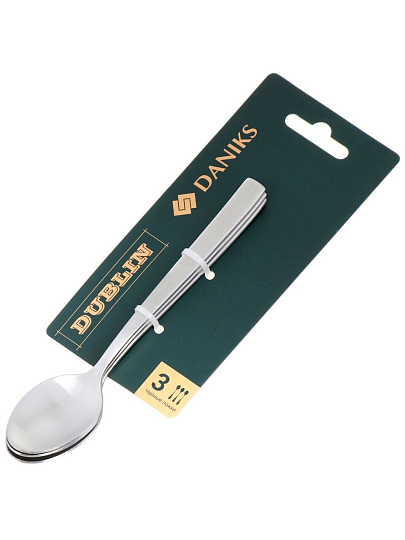 Ложка нержавеющая сталь, 3 предмета, чайная, Daniks, Dublin