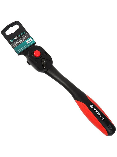 Ключ-трещотка с переключателем, Bartex, 1/2 '', полимерное покрытие, CrV, быстрый сброс, 2х компонентная ручка