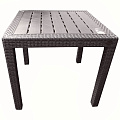Стол пластик, Rattan, 79х79х70 см, квадратный, пластиковая столешница, горький шоколад, ING6183ГШК
