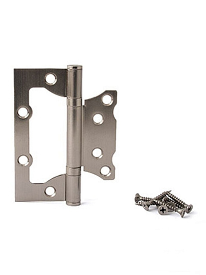 Петля накладная для деревянных дверей, Vanger, 100х75х2 мм, P2-NIS, 27729, матовый никель