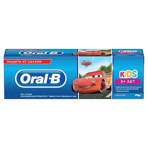 Зубная паста Oral-B, Легкий вкус Frozen/Cars, для детей, 75 мл