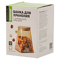 Банка для сыпучих продуктов, стекло, 350 мл, 9.2х9.2х12.5 см, с крышкой, Barouge, Мед, BТ-001 - фото 9