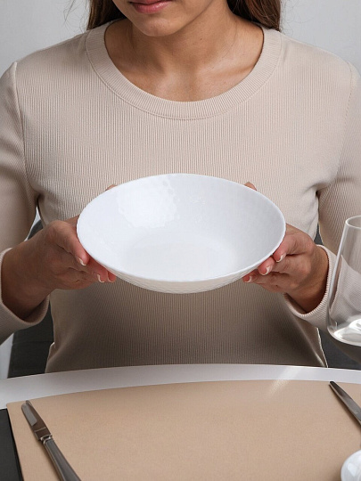 Тарелка суповая, стеклокерамика, 20 см, круглая, Даймонд, МФК, ZSSP80