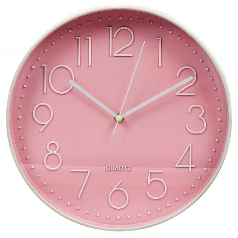Часы настенные, 30х30х4.5 см, круглые, пластик, в ассортименте, Пастель, Y4-5204
