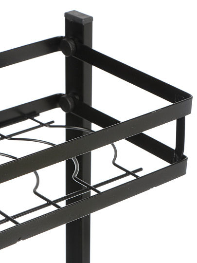 Сушилка для посуды металл, 2 яруса, с поддоном, 42х25х40 см, черная, B080047