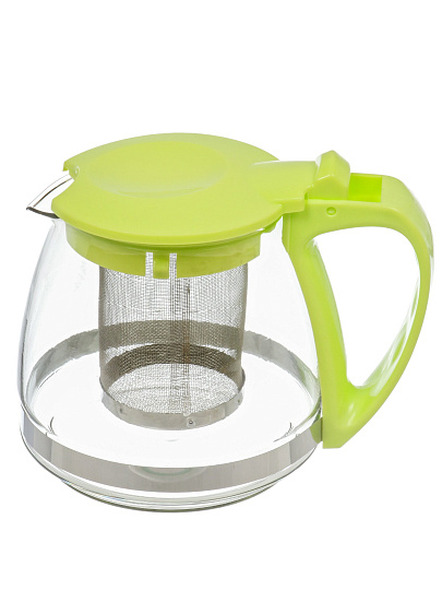 Чайник заварочный стекло, 0.7 л, с ситечком, Barouge, BF-502, зеленый