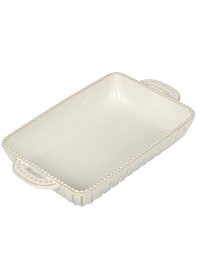 Форма для запекания керамика, 35х20.5х6.5 см, прямоугольная, Молоко, B010424