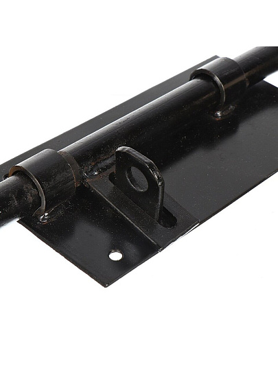 Засов накладной, сталь, ригель круглый, Москва-№10, 00010778, черный