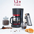 Кофеварка электрическая, капельная, 1.2 л, Delta, 700 Вт, черно-красная, DL-8152 - фото 3