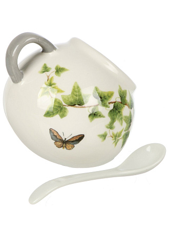 Солонка керамика, 170 мл, 10х8.5х9.5 см, Prima Collection, Дикий папоротник, PC79WF170/HC4018-C3