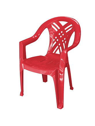 Кресло пластик, Стандарт Пластик Групп, 84х60х66 см, красное