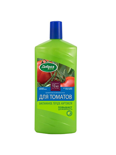 Удобрение для томатов, баклажанов и перца, органоминеральное, жидкость, 1 л, Добрая сила