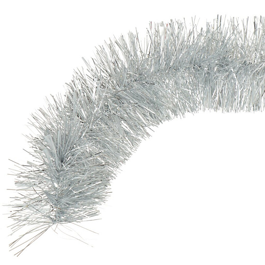 Мишура 1.8 м, 5 слоев, на проволоке, матовое серебро, диаметр 100 мм, Xmas Dream, 5-180-10