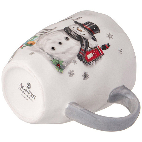 Кружка керамика, 300 мл, С Новым годом!, 11.7х8.8х9.9 см, Agness, 358-2251