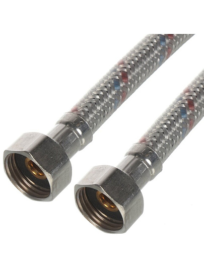 Подводка для воды 1/2&quot;х2 м, г-г, сталь, полимер, Stemix