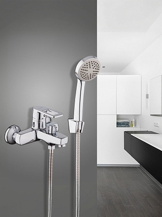 Смеситель для ванны, Frud, короткий излив, с картриджем, хром, R32072