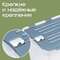 Контейнер для хранения, 18 л, 43.3х29.8х22.1 см, с крышкой, прозрачный, Verde, Leon, 36766 - фото 5