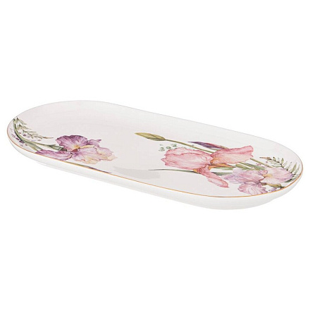 Блюдо керамика, овальное, 30.5 см, Irises, Lefard, 590-342