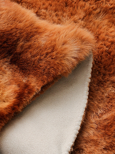 Коврик интерьерный 0.8х1.2 м, Silvano, фигурный, бежево-коричневый, искусственный мех, Y4-11722