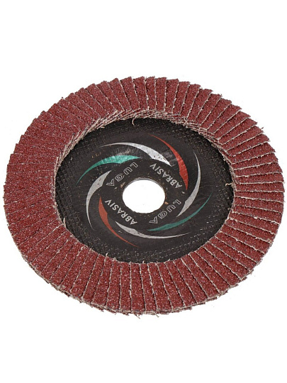 Круг лепестковый торцевой КЛТ2 для УШМ, LugaAbrasiv, диаметр 150 мм, посадочный диаметр 22 мм, зернистость A24, шлифовальный