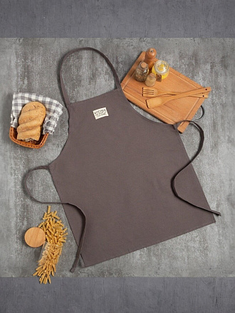 Фартук 60 х 70 см, 100% хлопок, саржа, 220 г/м2, без кармана, Этель, Kitchen, серый