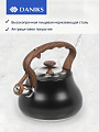 Чайник нержавеющая сталь, 2.8 л, со свистком, нейлон, Daniks, индукция, антрацит, GS-04052B-1 - фото 3