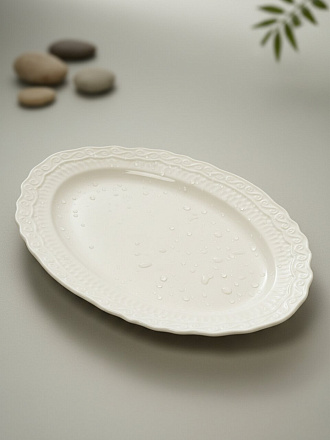 Блюдо фарфор, овальное, 17.7х25.4х2 см, Фрея, Blue bird, BB-OD25-0103