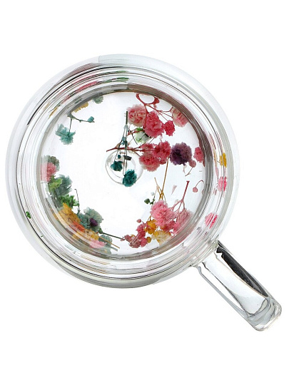 Кружка стекло, 350 мл, Сухоцветы, двойные стенки, в индивидуальной упаковке, B060692