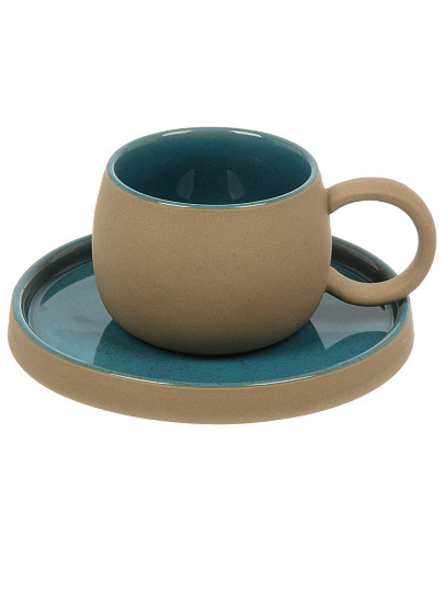 Чайная пара фарфор, 2 пр, 1 перс, 350 мл, Цветы, В060862