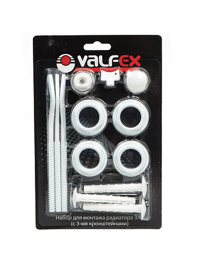 Комплект монтажный для радиатора, 3/4&quot;, 13 предметов, 3 кронштейна, Valfex, AD-1003 3/4