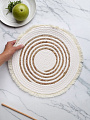Салфетка сервировочная хлопок, 35х35 см, круглая, плетенка, Y4-9580 - фото 3
