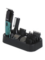 Набор для стрижки и бритья, Rion, IPX6, сетевой, бирюзовый, 6 в 1, ящик для хранения, триммер для волос в носу, бритва, лезвие - фото 2