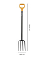 Вилы садово-огородные, четырехрогие, черенок стальной, Fiskars, Solid, 1070673 - фото 3