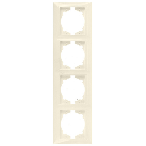 Рамка четырехпостовая, вертикальная, кремовая, Ledard, 6078694