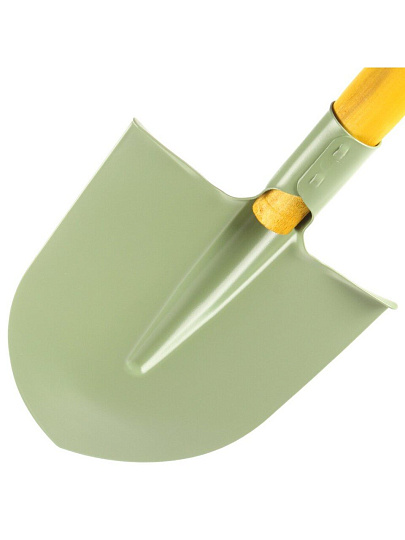 Лопата штыковая, черенок деревянный, с рукояткой, Клевер, окрашенный, Гд