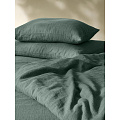 Постельное белье евро, простыня 240х260 см, 2 наволочки 70х70 см, 2 наволочки 50х70 см, пододеяльник 200х220 см, Silvano, вареный хлопок, Зеленый - фото 3