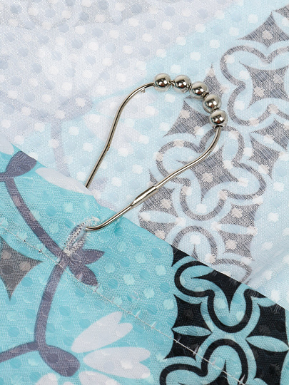 Штора для ванн 180х180 см, ПЭ, Серые круги, Y4-11133