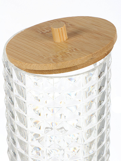 Контейнер для ватных дисков, круглый, 7.3х18.5 см, пластик, Y4-11323