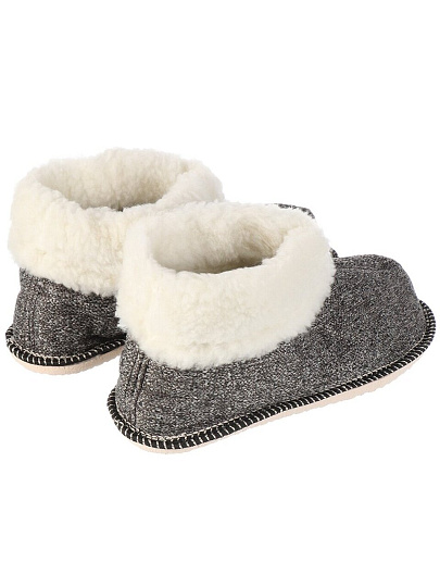 Тапки для мужчин, коричнево-серые, р. 41, утепленные, Чуни, ТД-26